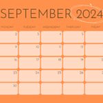 colorful free September printable calendars